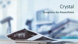  Presentation with abstract medical - Cool new presentation with medical abstract still life backdrop and a sky blue colored foreground