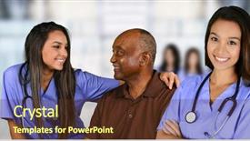  Presentation with elderly care - Audience pleasing presentation theme consisting of medical african - elderly patient who is getting backdrop and a tawny brown colored foreground
