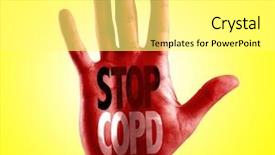  Presentation with airway - PPT theme consisting of medical airway - stop copd written on hand background and a white colored foreground