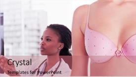  Presentation with breast cancer - Colorful PPT layouts enhanced with medical alert - composite image of mid section backdrop and a coral colored foreground