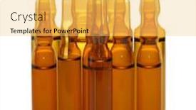 Presentation with medical - Theme with medical-ampoules-on-white-background background and a yellow colored foreground