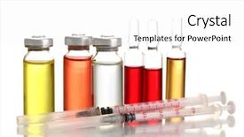  Presentation with medical pills - Cool new presentation with medical ampules and syringes isolated backdrop and a white colored foreground