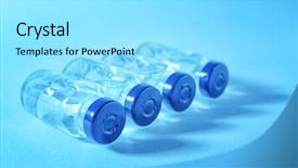  Presentation with debate - Presentation theme with medical ampules on colour background background and a arctic colored foreground