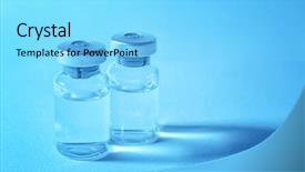  Presentation with medical concept - Colorful slides enhanced with medical ampules on colour background backdrop and a arctic colored foreground