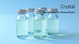  Presentation with debate - Audience pleasing theme consisting of medical ampules on colour background backdrop and a light blue colored foreground