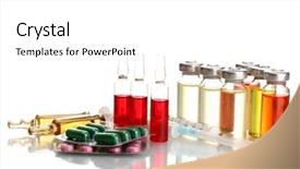  Presentation with medical pills - Cool new slides with  backdrop and a  colored foreground
