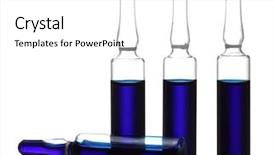  Presentation with liquid - Cool new slides with medical ampules with blue liquid backdrop and a white colored foreground
