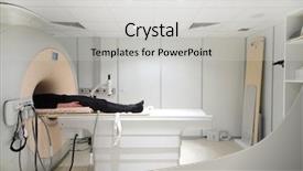  Presentation with computer tomography - PPT layouts with medical animation - ct computer tomography scanner background and a light gray colored foreground