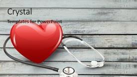  Presentation with medical heart - Presentation theme with medical animation - digital composite of 3d heart background and a light gray colored foreground