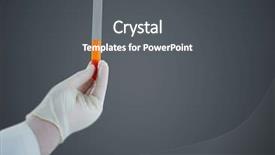  Presentation with animation - PPT theme consisting of medical animation - digital composite of gloved hand background and a dark gray colored foreground