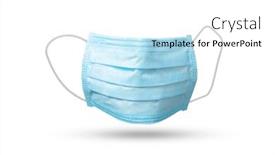 Presentation with medical face mask - Slide set enhanced with medical-antibacterial-protective-blue-face background and a white colored foreground