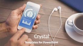  Presentation with wireless communication - Amazing slides having medical app against medical icons backdrop and a coral colored foreground