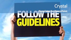  Presentation with guidelines - PPT layouts having medical authority - follow the guidelines card background and a teal colored foreground