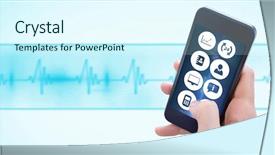  Presentation with blue line - Cool new presentation theme with medical background with blue ecg backdrop and a  colored foreground