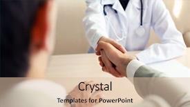  Presentation with doctor office - Slide set enhanced with medical backgrounds - doctor receiving patient in office background and a lemonade colored foreground