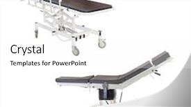  Presentation with medical - Presentation enhanced with medical-bed-under-the-white background and a white colored foreground