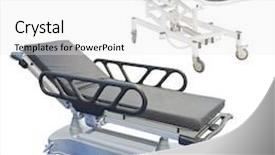  Presentation with medical - Presentation theme having medical bed under the white background background and a white colored foreground