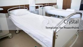  Presentation with beds - Colorful slides enhanced with medical bedside - healthcare medicine and ambulatory concept backdrop and a sky blue colored foreground