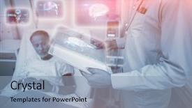  Presentation with medical biology - Colorful slides enhanced with medical biology interface in black backdrop and a light blue colored foreground