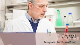  Presentation with chemical safety in work place - Beautiful PPT layouts featuring medical blood - man at work backdrop and a coral colored foreground