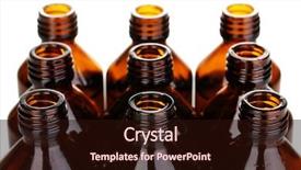  Presentation with healthy food medical bottle - Beautiful presentation theme featuring medical bottles in the row backdrop and a  colored foreground