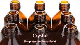  Presentation with bottles - Slides enhanced with medical bottles in the row background and a  colored foreground