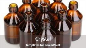  Presentation with bottles - Slides enhanced with medical bottles in the row background and a  colored foreground