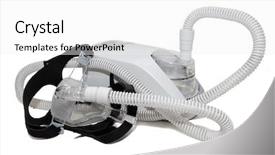  Presentation with sleep apnea - Cool new presentation theme with cpap machine and mask backdrop and a white colored foreground