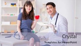  Presentation with female male symbol - Amazing slides having medical broken heart - female tennis player visiting male backdrop and a light blue colored foreground