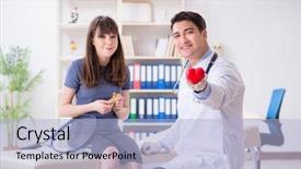  Presentation with plan do check act healthcare - Colorful PPT theme enhanced with medical broken heart - female tennis player visiting male backdrop and a light blue colored foreground