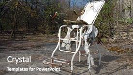  Presentation with chernobyl - Presentation theme enhanced with medical building construction - hospital chernobyl area lost city background and a gray colored foreground