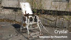  Presentation with chernobyl - Amazing presentation theme having medical building construction - hospital chernobyl area lost city backdrop and a gray colored foreground