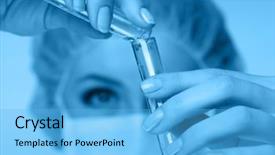  Presentation with cancer - Beautiful slides featuring medical cancer - researcher in the laboratory isolatated backdrop and a  colored foreground