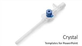  Presentation with catheter - Presentation theme consisting of medical catheter isolated on white background and a white colored foreground