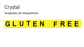  Presentation with gluten free - PPT layouts featuring medical celiac - phrase gluten free made background and a white colored foreground