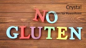  Presentation with gluten - Presentation theme enhanced with medical celiac - phrase no gluten made background and a coral colored foreground