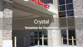  Presentation with emergency - Beautiful PPT theme featuring medical center - emergency entrance backdrop and a gray colored foreground