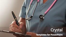  Presentation with writing - Amazing presentation having medical chart - abstract of doctor writing backdrop and a  colored foreground