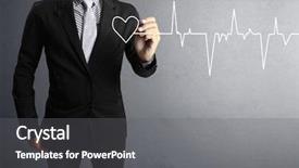  Presentation with medical hand - PPT layouts having medical chart - medicine hand drawing background and a gray colored foreground