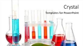  Presentation with petri dish - Slides enhanced with medical chemical - test-tubes and green leaf tested background and a white colored foreground