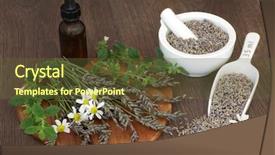  Presentation with heal - Beautiful theme featuring medical china - natural herbal medicine with lavender backdrop and a tawny brown colored foreground
