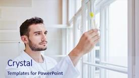  Presentation with drug test - PPT theme with medical clinic with urine background and a sky blue colored foreground