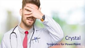  Presentation with medical hand - Cool new slides with medical coat peeking in shock backdrop and a lemonade colored foreground