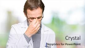  Presentation with stress men - Audience pleasing slide deck consisting of feeling fatigue and headache stress backdrop and a lemonade colored foreground