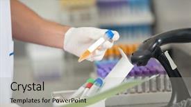  Presentation with sample - Audience pleasing PPT theme consisting of medical coding - cropped image of male technician backdrop and a light gray colored foreground