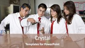  Presentation with high school students - Presentation theme with teaching college - high school students conducting science background and a coral colored foreground