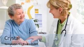  Presentation with doctor office - Amazing slides having doctor talking to her female backdrop and a light blue colored foreground