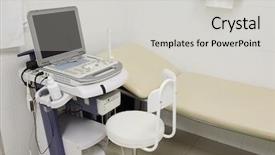  Presentation with doctor office - Beautiful PPT theme featuring intensive terapy - interior of a doctor office backdrop and a light gray colored foreground