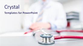  Presentation with robotic surgery lung - PPT theme featuring medical computer - young doctor sitting in surgery background and a sky blue colored foreground