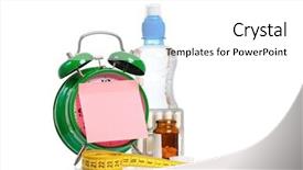  Presentation with medical concept - Beautiful PPT layouts featuring medical concept - green alarm clock backdrop and a white colored foreground